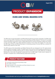 Product Expansion - Hubs and Wheel Bearing Kits